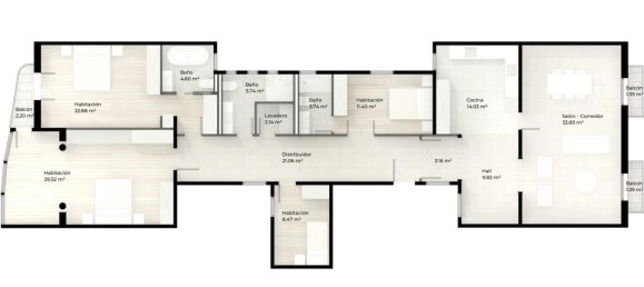 Apartamento de 4 dormitorios en Eixample, Spain No. 182350 39