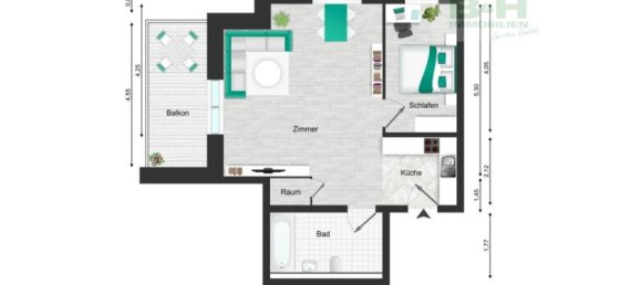 Apartamento de 2 habitaciónes en Anhalt-Bitterfeld, Germany No. 191135 17