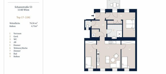 4 rooms Apartment in Penzing, Austria No. 138594 9