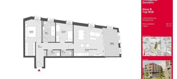 3-salle Appartement à Dornbirn, Austria No. 82725 4