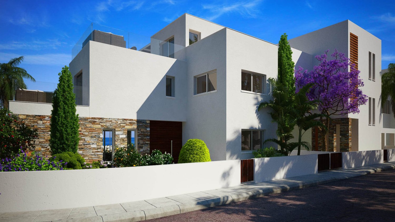 4 غرف نوم فيلا في Aquamarine Coastal Villas, Geroskípou, Cyprus رقم 17304