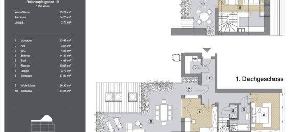 3-salle Appartement à Rudolfsheim-Funfhaus, Austria No. 48192 16