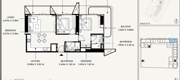 2 dormitorios apartamento en venta en Jebel Ali, Dubai, UAE № 114618 15