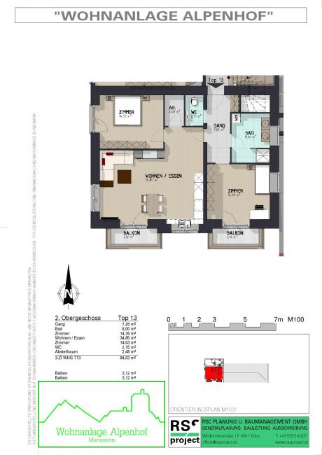 3-salle Appartement à Mariastein, Austria No. 28113