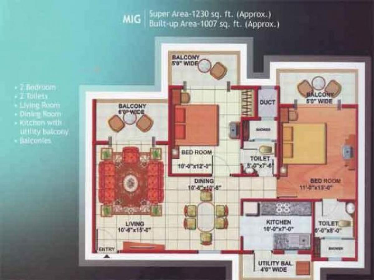 2 bedrooms House in Ghaziabad, India No. 56174