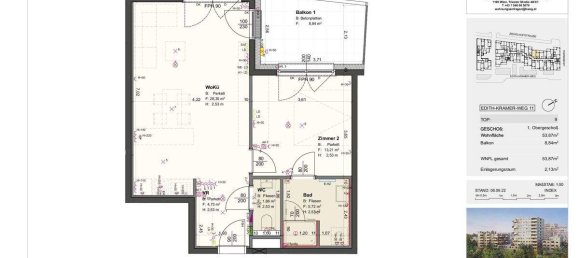 2 rooms Apartment in Vienna, Austria No. 129611 6