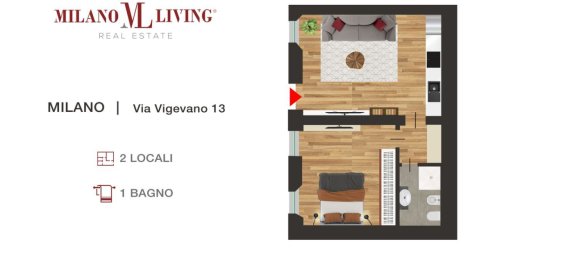 2 rooms Apartment in Milan, Italy No. 338111 16