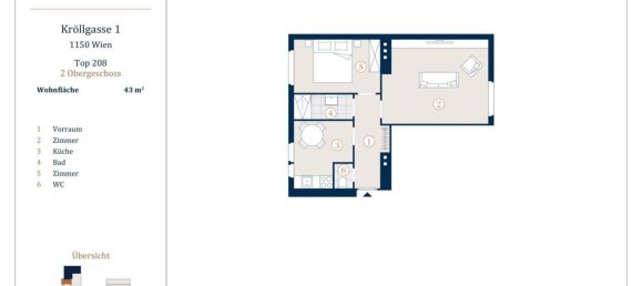 2 rooms Apartment in Rudolfsheim-Funfhaus, Austria No. 209465 11