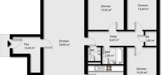 4 rooms Apartment in Hall in Tirol, Austria No. 80628 11