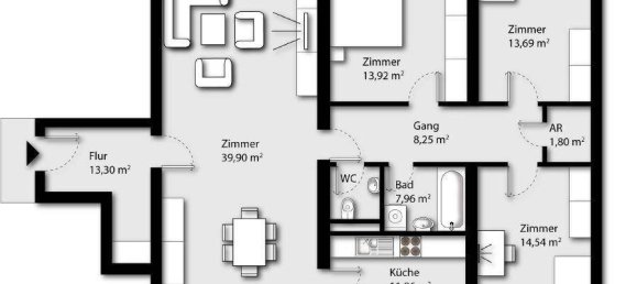 4 rooms Apartment in Hall in Tirol, Austria No. 80628 10