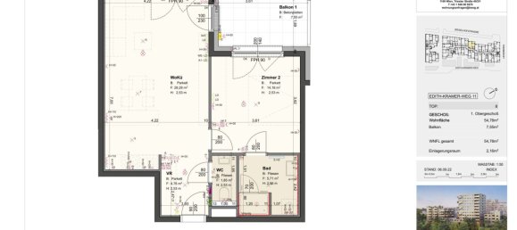 2 rooms Apartment in Vienna, Austria No. 127957 12