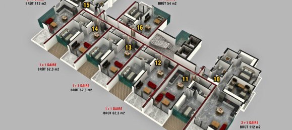 2 rooms Apartment in Kestel, Turkey No. 10087 16