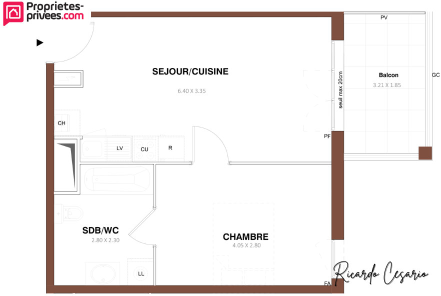 1 bedroom Apartment in Pontivy, France No. 45208