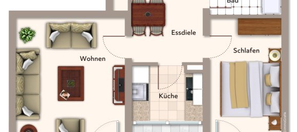 Квартира с 2 комнатами в Эрланген, Германия № 15219 2