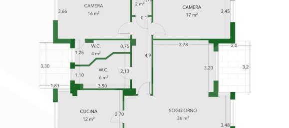 Apartamento de 4 divisões em Bari, Italy N.º 19491 4