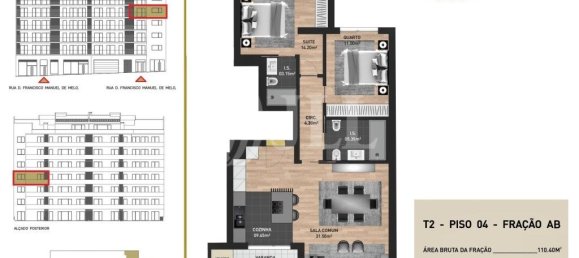 2 غرف نوم منزل ذو طابقين في Lisbon, Portugal رقم 137237 41