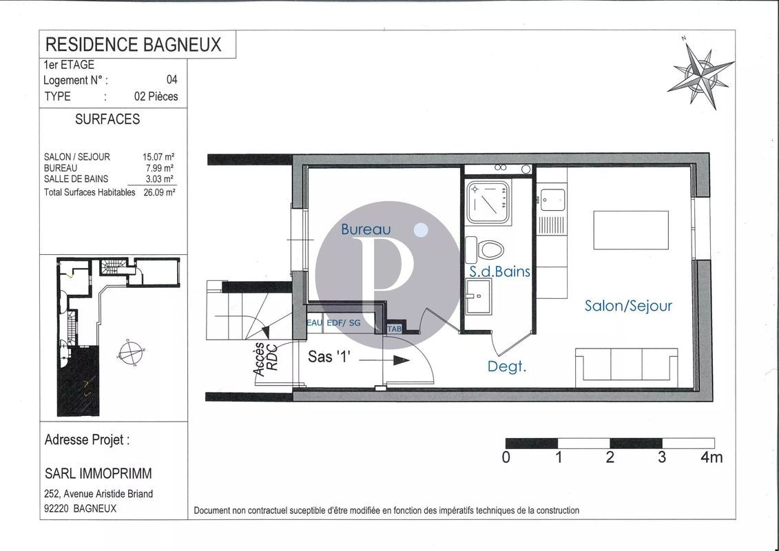 Apartamento de 2 habitaciónes en Bagneux, France No. 167250