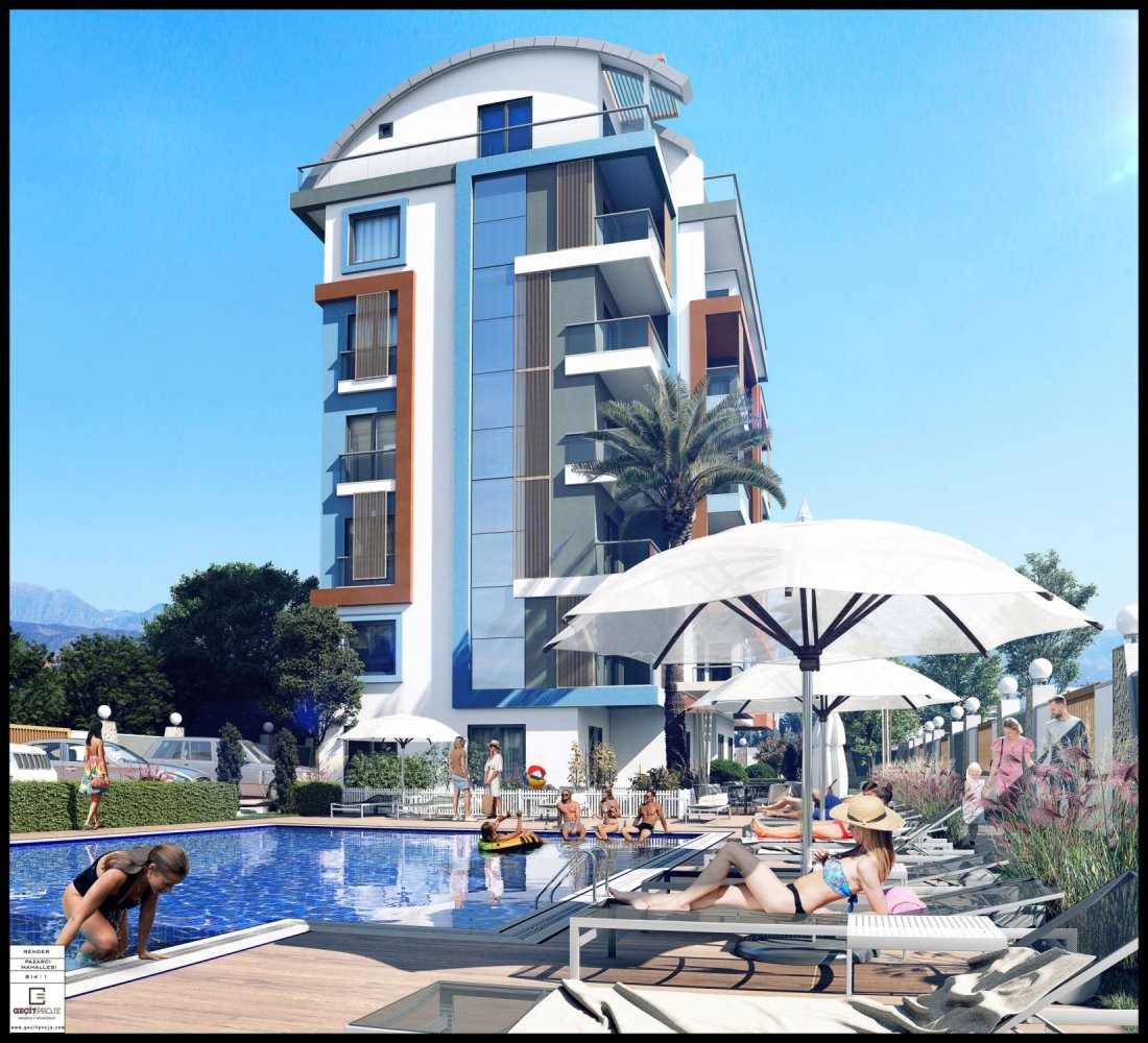 Квартира 1+1 в Аланья, Турция № 41764