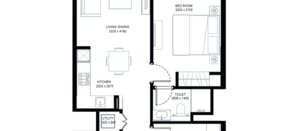 Квартира с 1 спальней в Мохаммед Бин Рашид Сити, ОАЭ № 121201 7