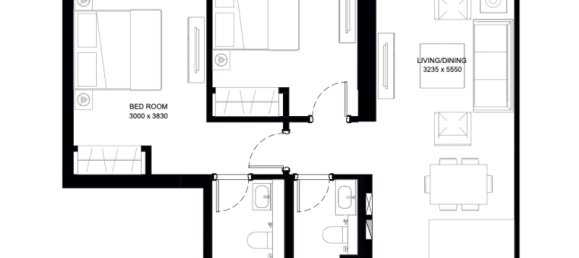 Квартира с 1 спальней в Мохаммед Бин Рашид Сити, ОАЭ № 121201 4