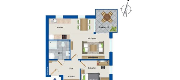 Квартира с 2 комнатами в Передняя Померания-Рюген, Германия № 168726 24