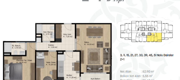 4 rooms Apartment in Zeytinburnu, Turkey No. 13554 13