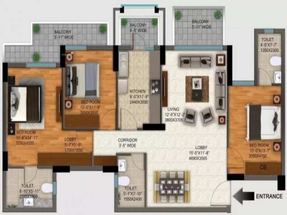 3 bedrooms House in Gurgaon, India No. 3609