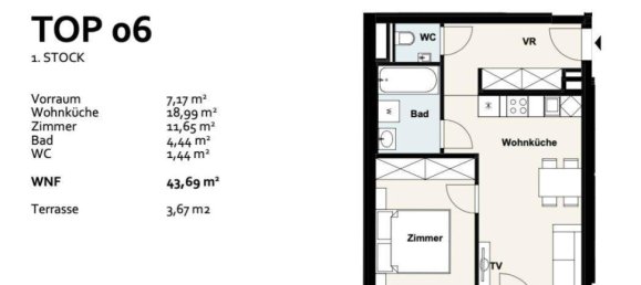 2 rooms Apartment in Vienna, Austria No. 196874 13