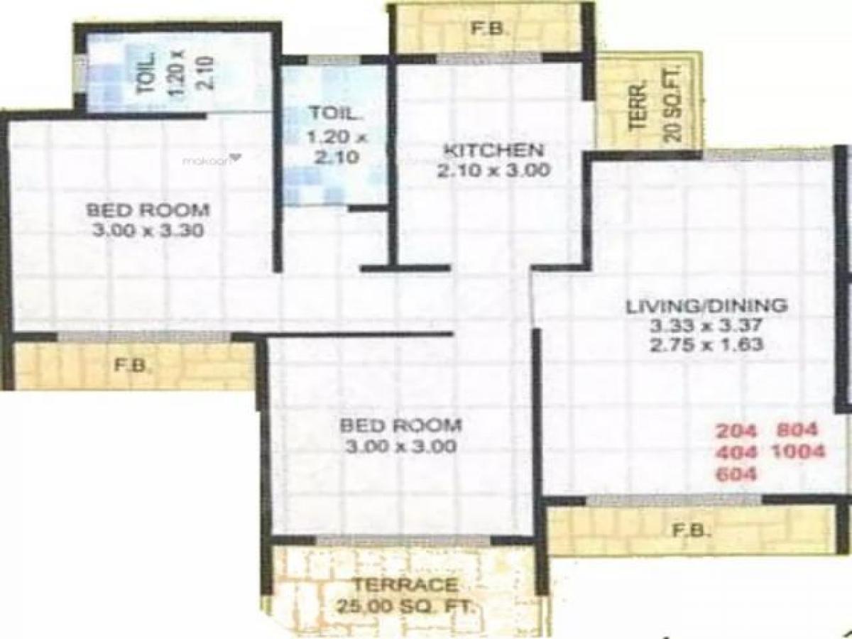 2 bedrooms House in Mumbai, India No. 64137