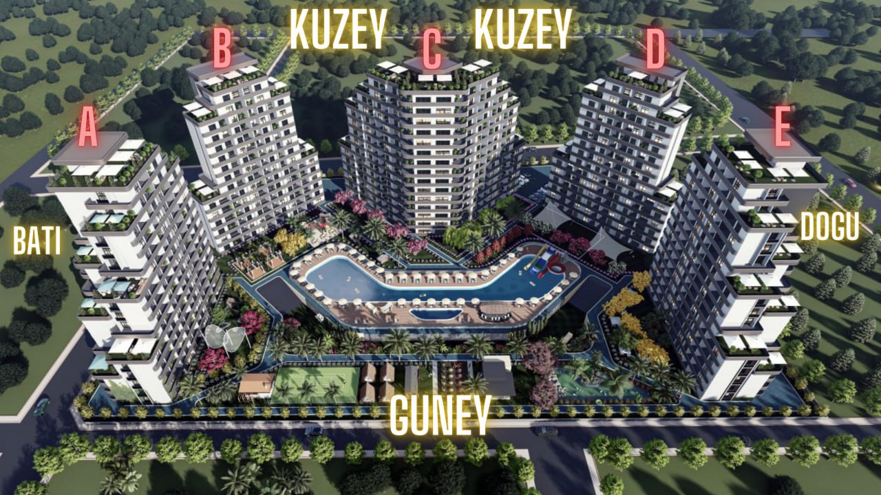 Квартира 3+1 в Мерсин, Турция № 14985