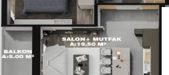 Apartment 1+1 in Aksu, Turkey No. 33456 22