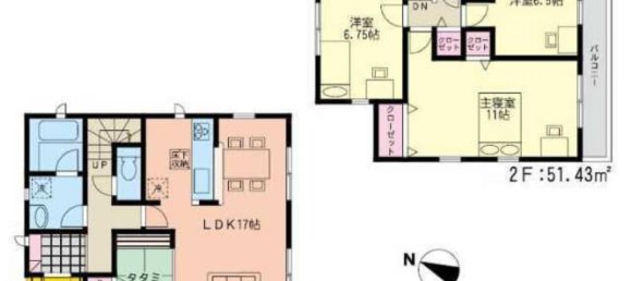 3 غرف نوم منزل في Fukuoka, Japan رقم 3360 2