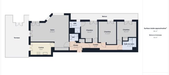 3 Schlafzimmer Wohnung in Villeneuve-la-Garenne, France, Nr. 286341 14