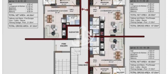 Apartment 1+1 in Oba, Turkey No. 3730 12