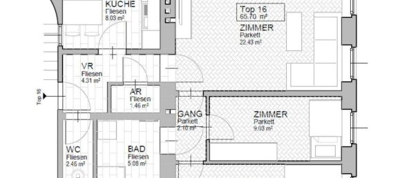 3 rooms Apartment in Rudolfsheim-Funfhaus, Austria No. 49806 16