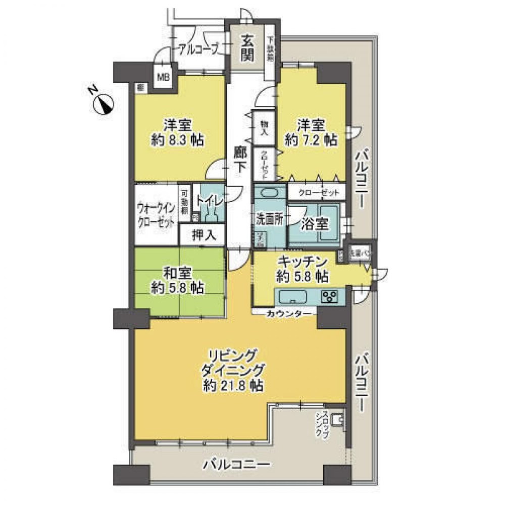 3 Schlafzimmer Wohnung in Aichi, Japan, Nr. 4128
