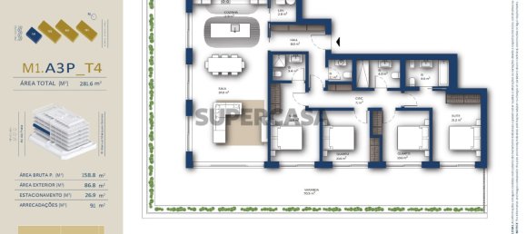 Apartamento T4 em Vila Nova de Gaia, Portugal N.º 160830 8