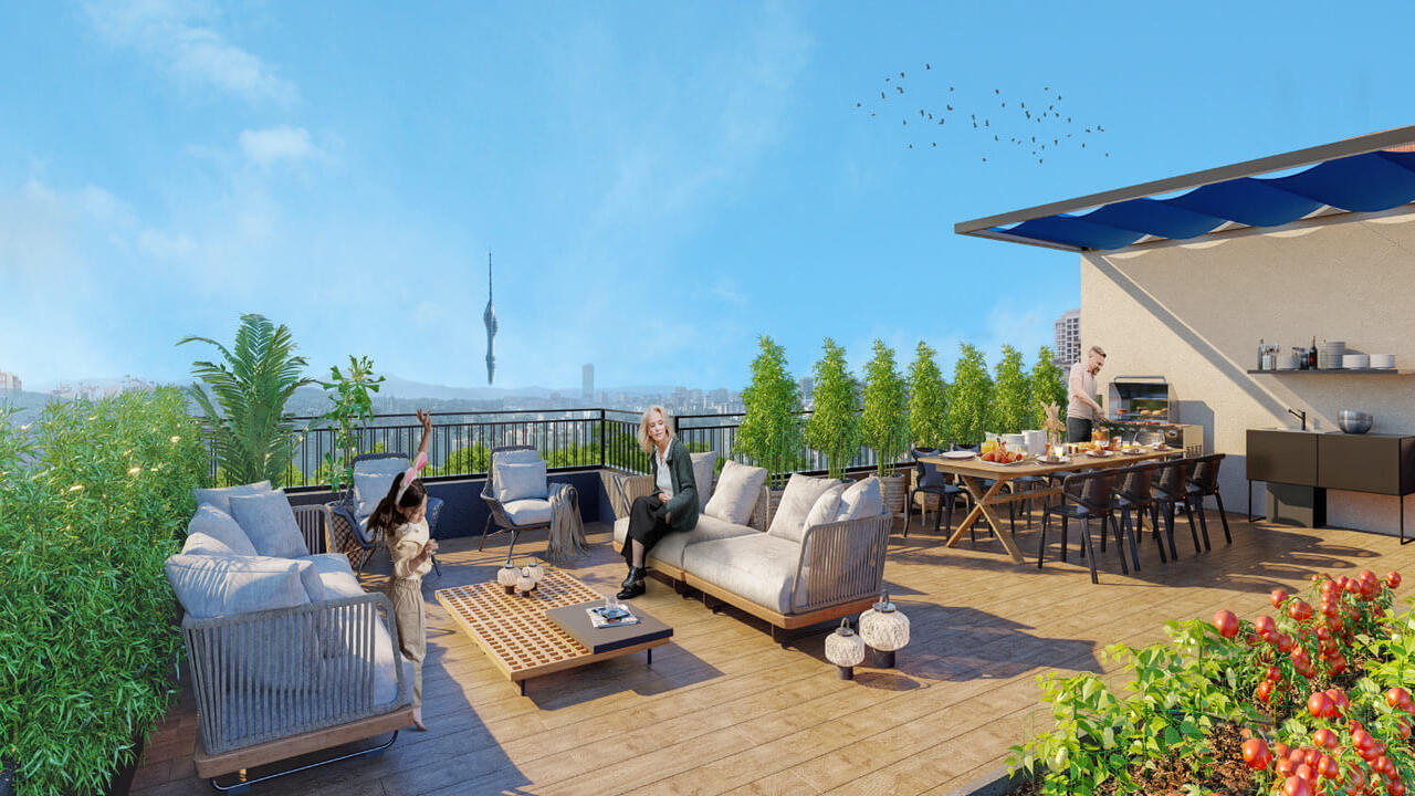 Квартира 4.5+1 в Sinpas Koru Aura, Умрание, Турция № 37361