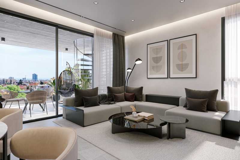 Пентхаус с 2 спальнями в Меса Гитонья, Кипр № 18795