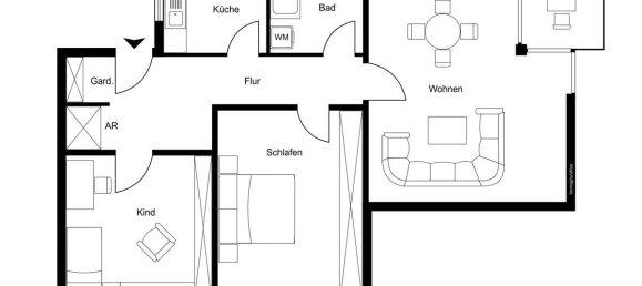 Apartamento de 3 habitaciónes en Tubingen, Germany No. 111972 2