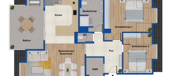 Квартира с 3 комнатами в Бамберг, Германия № 314315 14