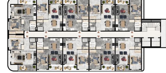 Wohnung 1+1 in Alanya, Turkey, Nr. 23199 23