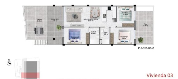 Бунгало с 3 спальнями в Аликанте, Испания № 176432 11