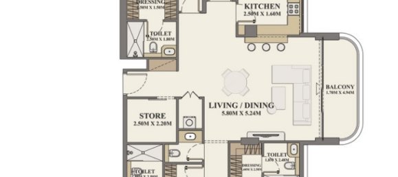 3 chambres Appartement à Celeste Heights, Al Furjan, UAE No. 65362 2