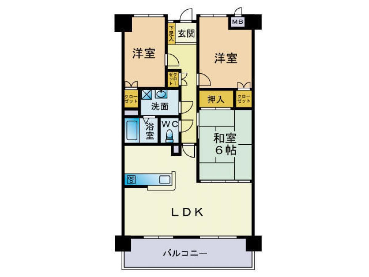 3 bedrooms Apartment in Fukuoka, Japan No. 7260