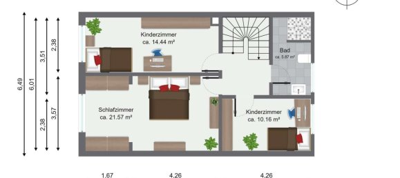 Таунхаус с 3 спальнями в Хайльбронн, Германия № 27856 19