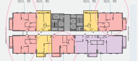 Apartamento com 2 quartos em condomínio em The Filmore Da Nang Hai Chau, Vietnam N.º 20174 6