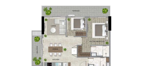 Apartamento com 2 quartos em condomínio em The Filmore Da Nang Hai Chau, Vietnam N.º 20174 13