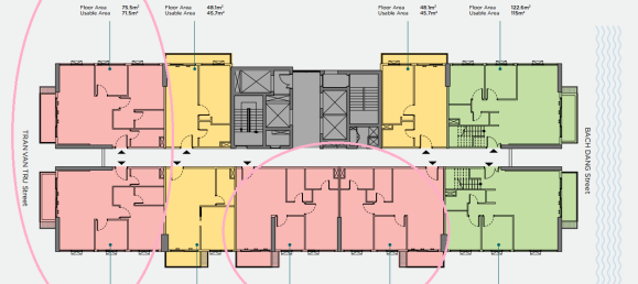 Apartamento com 2 quartos em condomínio em The Filmore Da Nang Hai Chau, Vietnam N.º 20174 7