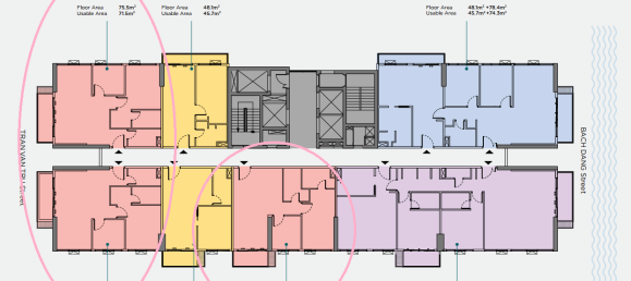 Apartamento com 2 quartos em condomínio em The Filmore Da Nang Hai Chau, Vietnam N.º 20174 5